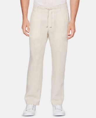 Perry Ellis - Men's Regular-Fit Linen Drawstring Pants