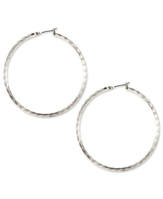 Anne Klein - Silver-Tone Large Hoop Earrings