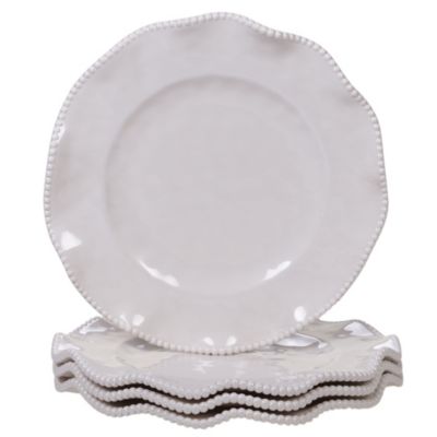 Certified International - Perlette Cream 4-Pc. Dinner Plate Set