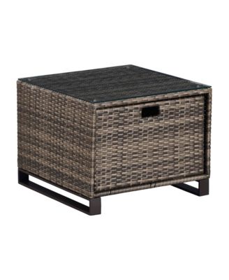 Tommy Hilfiger - Oceanside Outdoor Side Table with Storage, Quick Ship