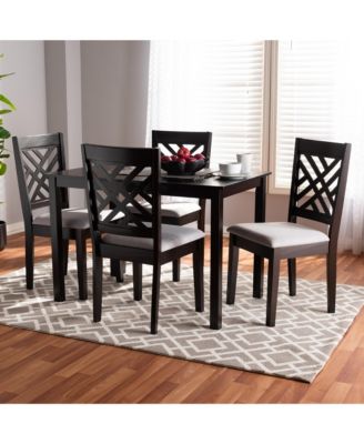 Baxton Studio - Caron 5pc Dining Set, Quick Ship
