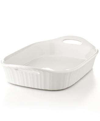 French White 3 Qt. Rectangular Baker image