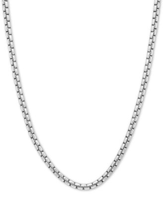EFFY Collection - Rounded Box Link 24" Chain Necklace in Sterling Silver