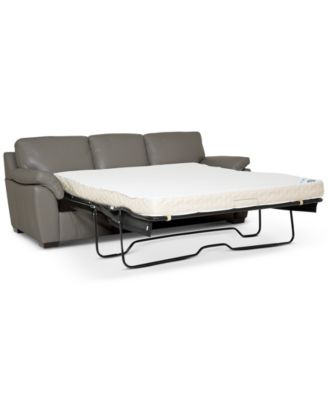 Furniture - Lothan 87" Leather Queen Sleeper