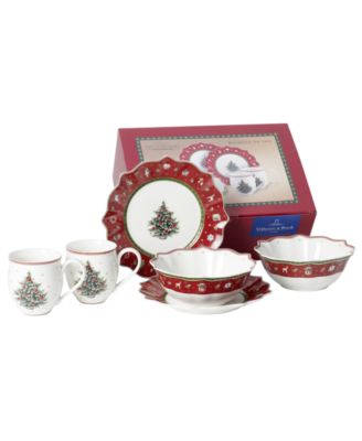 Toys Delight 6-Piece Red Breakfast Set, Service for 2 image
