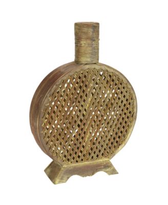 Nearly Natural - Open Weave Decorative Vase