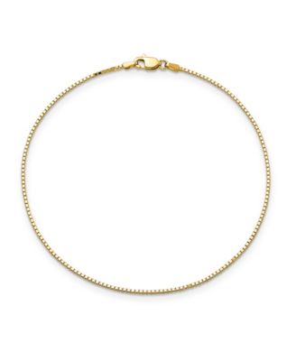 Macy's - Box Chain Anklet in 14k Yellow Gold