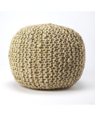 Butler - Pincushion Woven Pouffe, Quick Ship