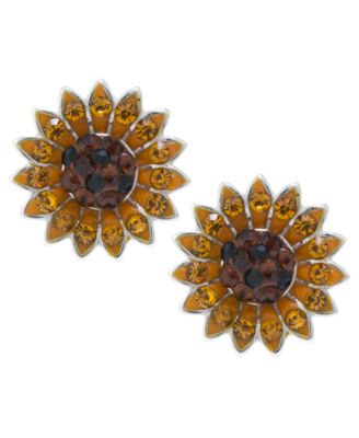 Macy's - Sunflower Stud Earrings In Sterling Silver