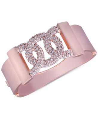 GUESS - Rose Gold-Tone Pav&eacute; Bangle Bracelet