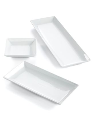 The Cellar - Set of 3 Whiteware Nested Serving Trays