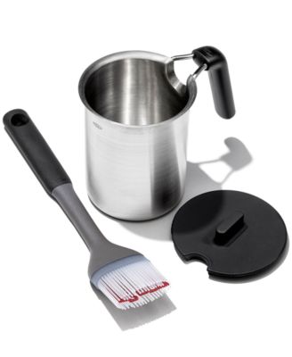 OXO - Grilling 3-Pc. Basting Pot & Brush Set