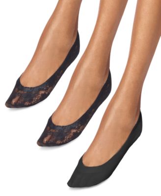 Hue - 3-Pk. Perfect Edge Combo Liner Socks