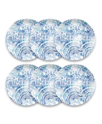 Melamine Coastal Scallops Dinner Plates, Set of 6 image