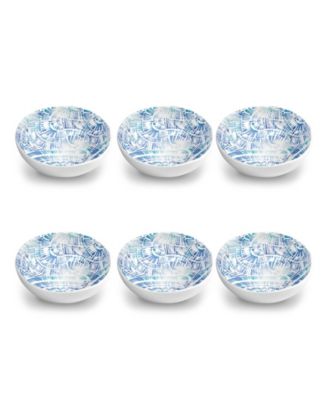Melamine Coastal Scallops Bowls, Set of 6 image