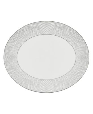 Gio Platinum Oval Serving Platter, 13" image