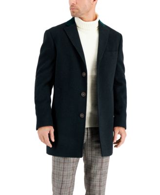 Tallia - Men's Wine Solid Overcoat