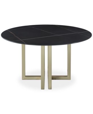 Furniture - Emila 54" Round Sintered Stone Mix and Match Dining Table