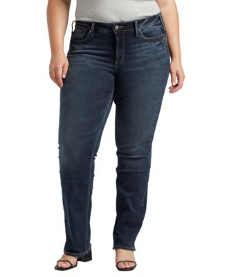 Silver Jeans Co. - Trendy Plus Size Suki Slim Bootcut Jeans