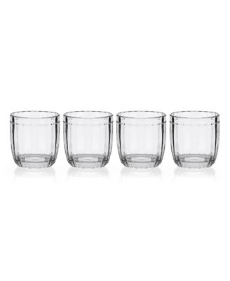 Fitz and Floyd Beaded 10-oz Double Old Fashioned Glasses 4-Piece Set image