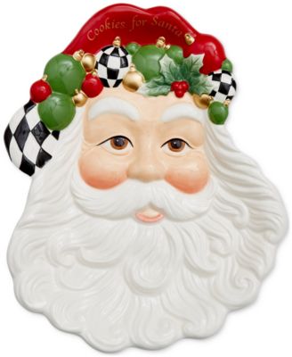 Christmas Tree Black and White Cookies for Santa Plate image