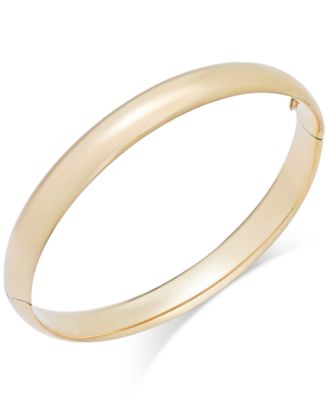 Italian Gold - High Polish Bangle Bracelet in 14k Gold