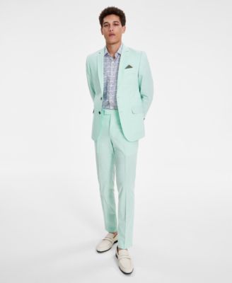 Nick Graham - Men's Slim Fit Stretch Solid Pink Suit
