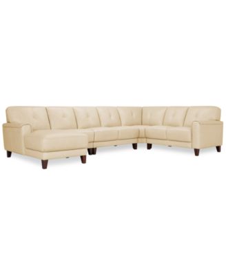 Furniture - Ashlinn 144" 5-Pc. Pastel Leather Sectional
