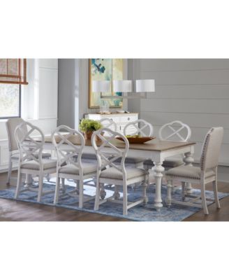 Macy's - Mandeville 9 Pc. Dining Set (Rectangular Table, 6 X-Back Chairs & 2 Upholstered Chairs)