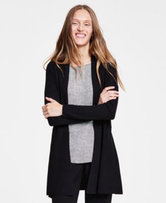 Anne Klein - Open-Front Longline Cardigan