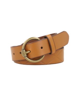 Frye - Diamond-Embossed Leather Belt
