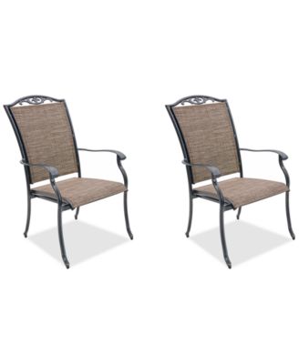 Wythburn Mix and Match Filigree Sling Outdoor Dining Chairs, Set of 2, Created for Macy's image