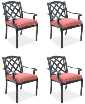 Wythburn Mix and Match Lattice Outdoor Dining Chairs, Set of 4, Created for Macy's image