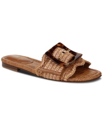 Sam Edelman - Women's Bambi Raffia Buckle Slide Sandals