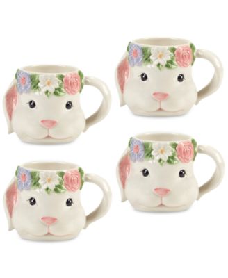 Easter 3-D Bunny Mugs, Set of 4 image