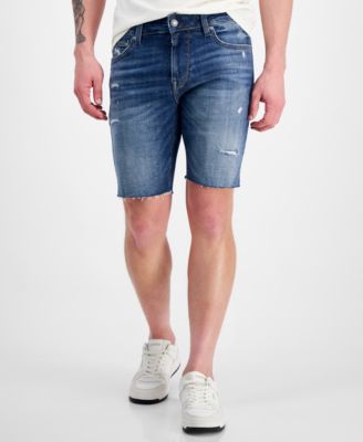 GUESS - Logan Distressed 9" Denim Shorts