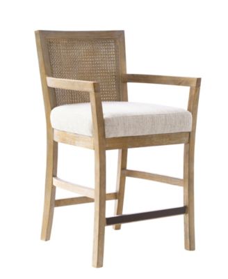 Madison Park - Diedra 23" Solid Wood Cane Back Counter Stool