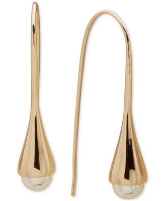 DKNY - Two-Tone Bead-Tipped Threader Earrings