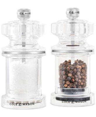 Cole & Mason - 4.5" Acrylic Salt & Pepper Mill Gift Set