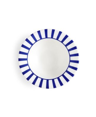 Blue Italian Steccato Cereal Bowls, Set of 4 image