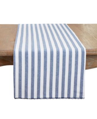 Saro Lifestyle - Soothing Stripes Table Runner, 16"x72"