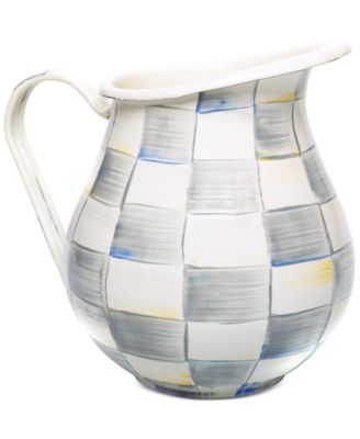 MacKenzie-Childs - Sterling Check Enameled Steel Pitcher