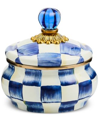 MacKenzie-Childs - Royal Check Enameled Steel Squashed Pot