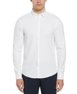 Perry Ellis - Men's Slim-Fit Stretch Solid Button-Down Twill Shirt