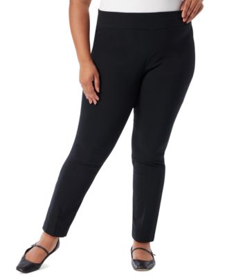 Gloria Vanderbilt - Plus Size Solid Pull-On Trousers