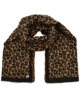 Michael Kors - Women's Boucl&eacute; Leopard-Print Scarf