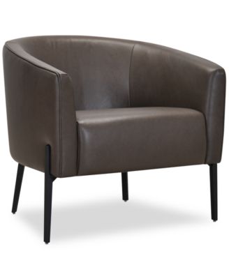 Niebee 31" Leather Accent Chair, Created for Macy's image