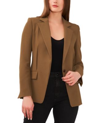 1.STATE - Women's Notched Collar One-Button Blazer