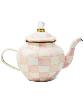 MacKenzie-Childs - Rosy Check 4-Cup Teapot