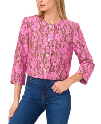 CeCe - Women's Lace Cropped Jacket